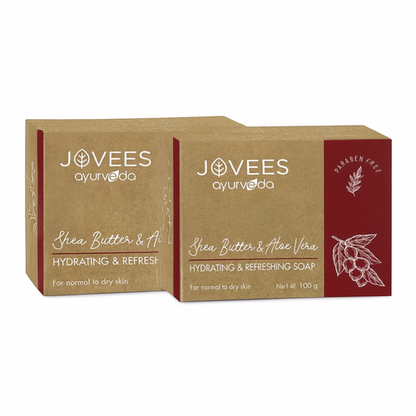 Jovees Ayurveda Shea & Aloe Soap – Hydrating Herbal Care for Dry Skin